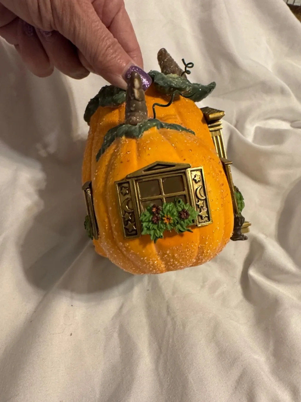 Party light NIB Decorative Pumpkin Cottage P8209  House‎ - Picture 4 of 4